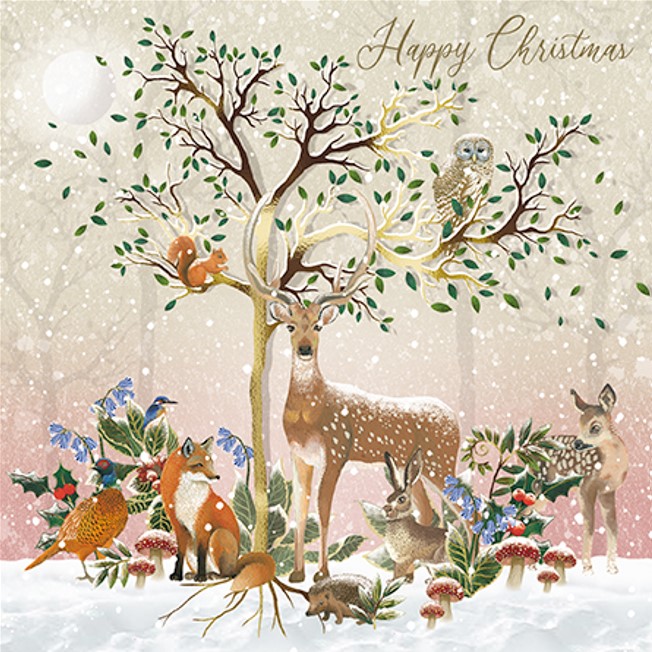 Felicitare - Fable - Stag & Friends at Daybreak | Great British Card Company