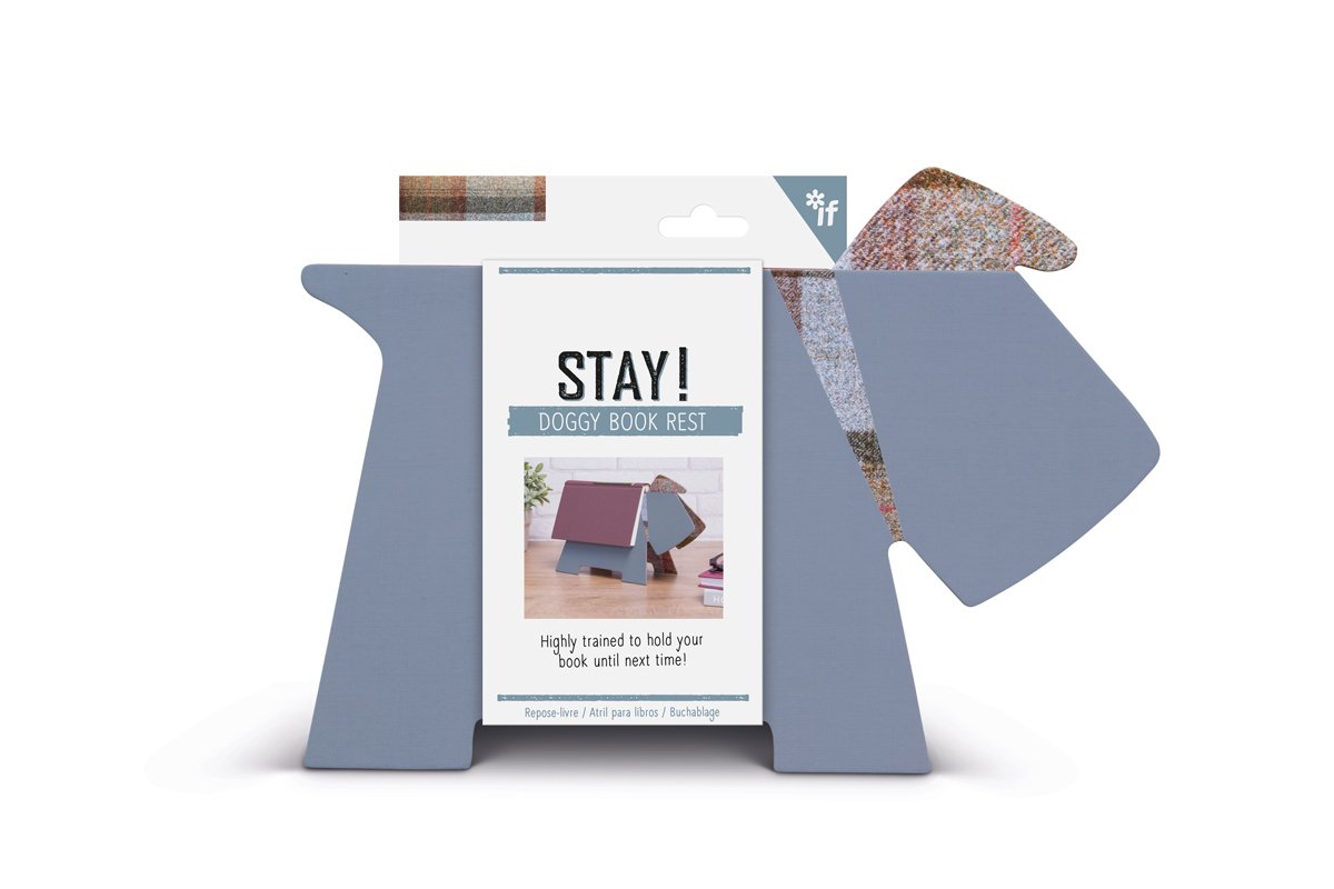 Suport de carte - Stay! Doggy Book Rest - Grey Plaid | If (That Company Called) - 4 | YEO