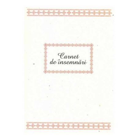 Carnet De Insemnari Manufacturat, Cu Motive Traditionale Din Botosani A5 | Moara De Hartie