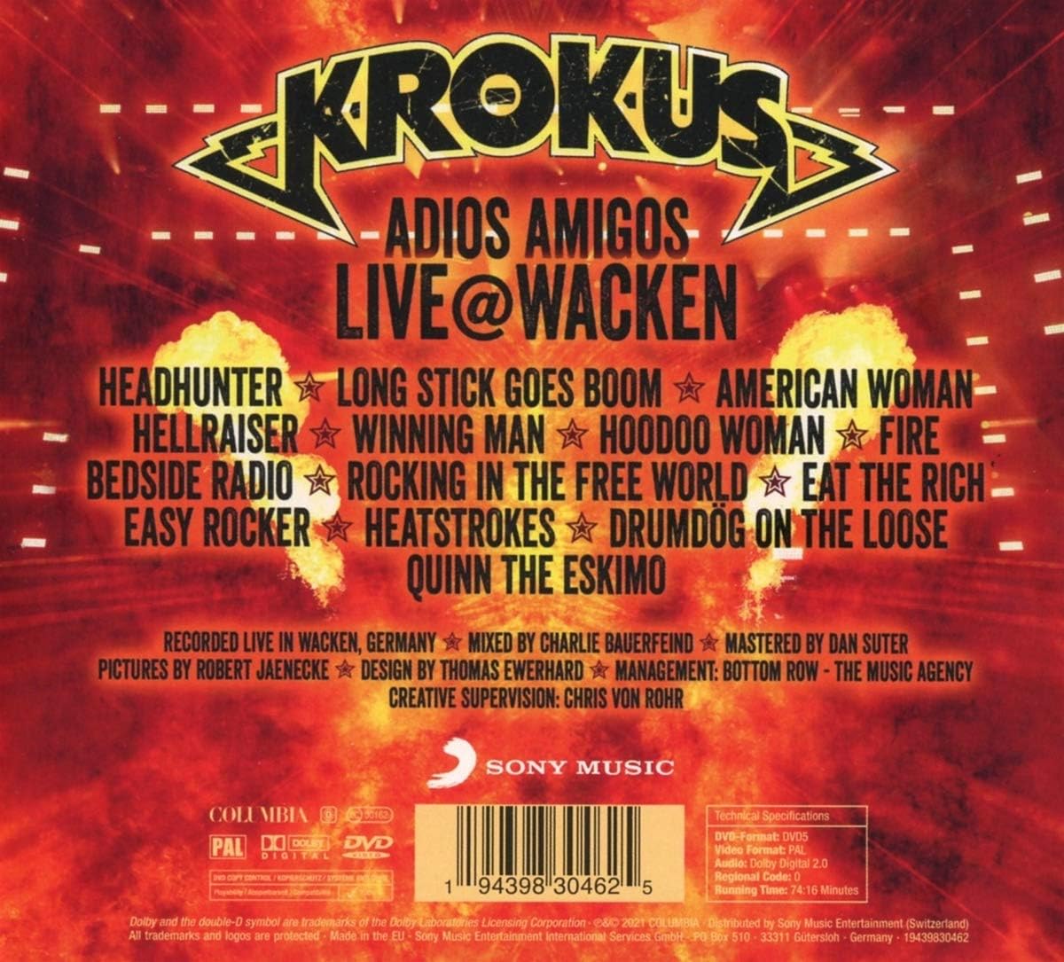 Adios Amigos Live@Wacken (CD+DVD) |