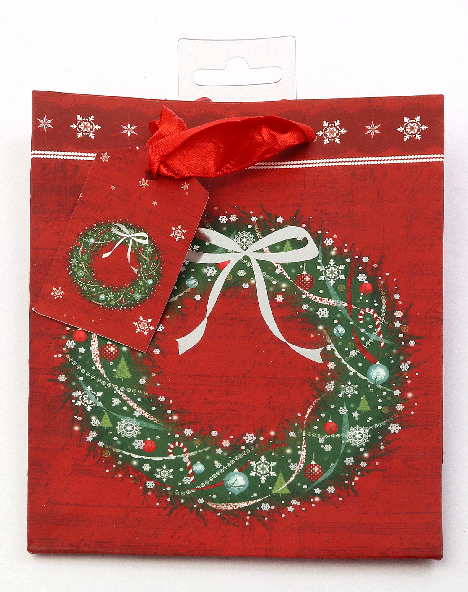 Punga pentru cadou - Christmas Wreath, 14x18cm | Gifts and Craft
