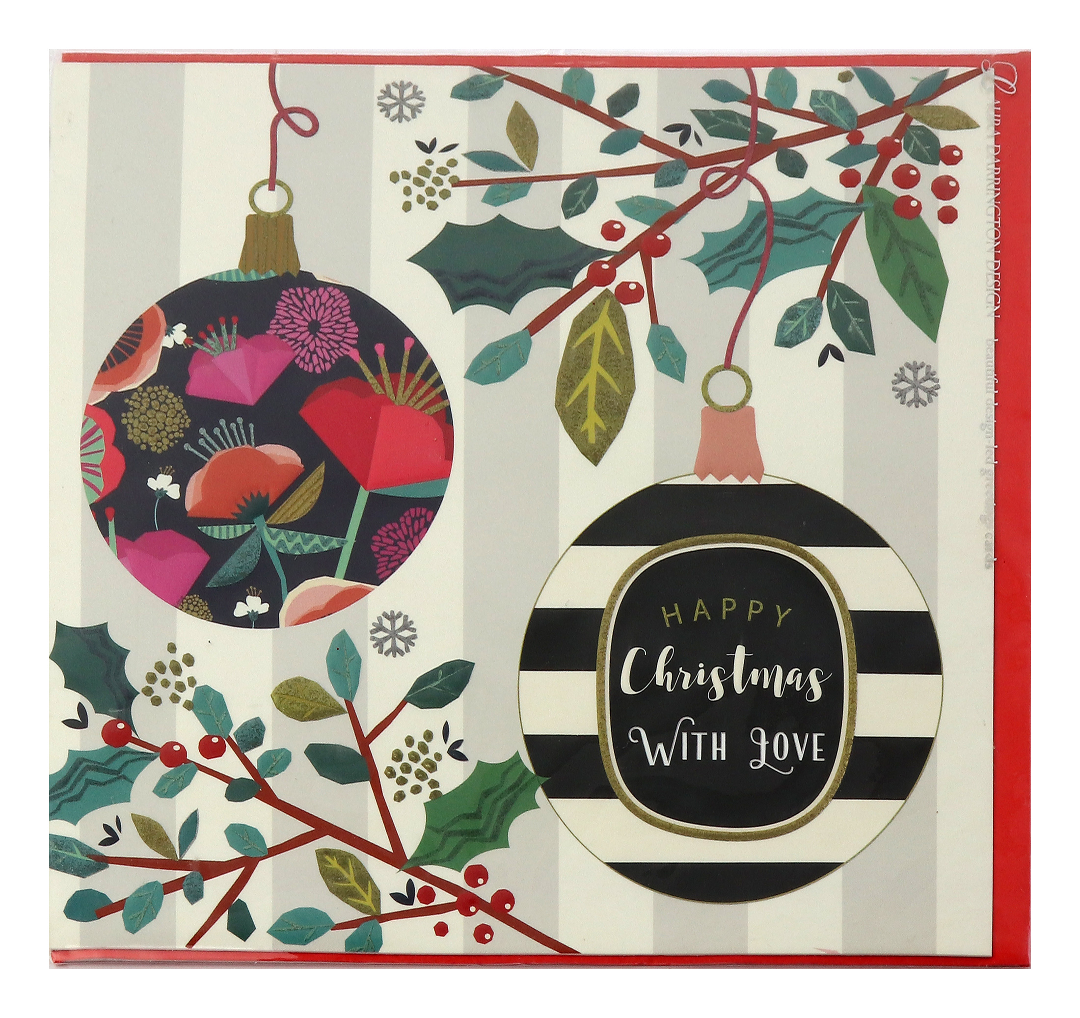  Felicitare - Happy Christmas With Love | Laura Darrington Design 