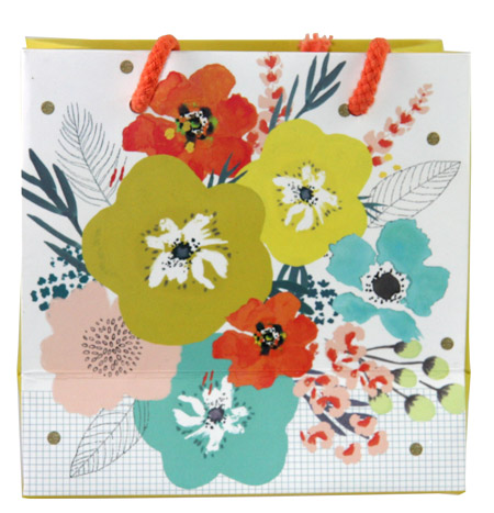 Punga pentru cadou - Yellow Floral | Swan Mill Paper