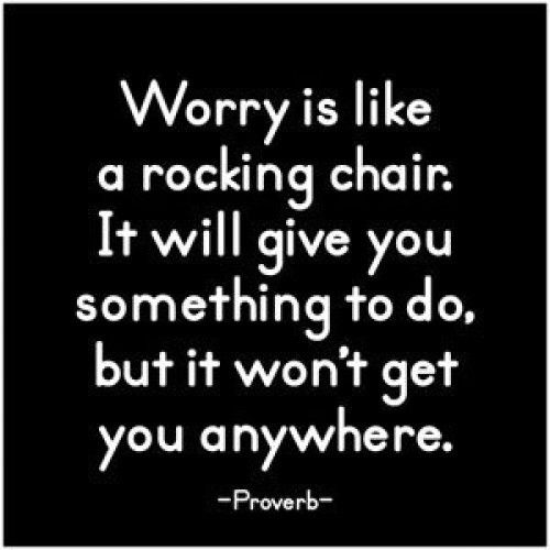 Magnet - Worry Is Like a Rocking Chair... | Quotable Cards