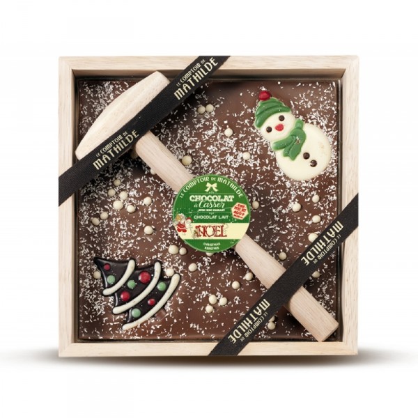Ciocolata in cutie de lemn - Noel