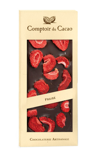 Ciocolata cu capsuni si lapte | Comptoir du Cacao