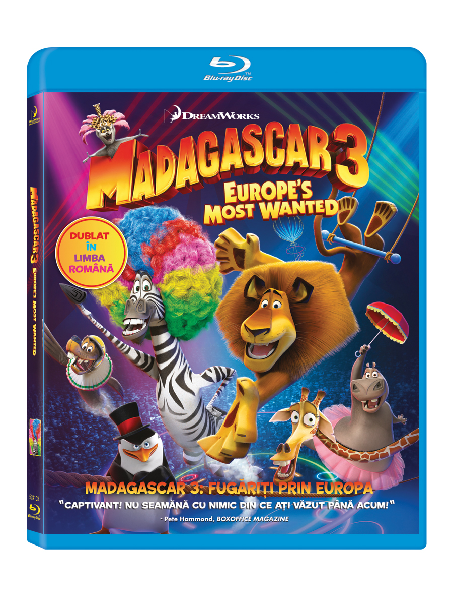 Madagascar 3 - Fugariti prin Europa (Blu Ray Disc) / Madagascar 3 - Europes Most Wanted | Eric Darnell