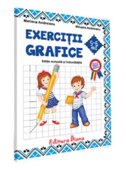 Caiet de exercitii grafice 5-6 ani | Mariana Andreianu, Mihaela Andreianu (5-6 2022