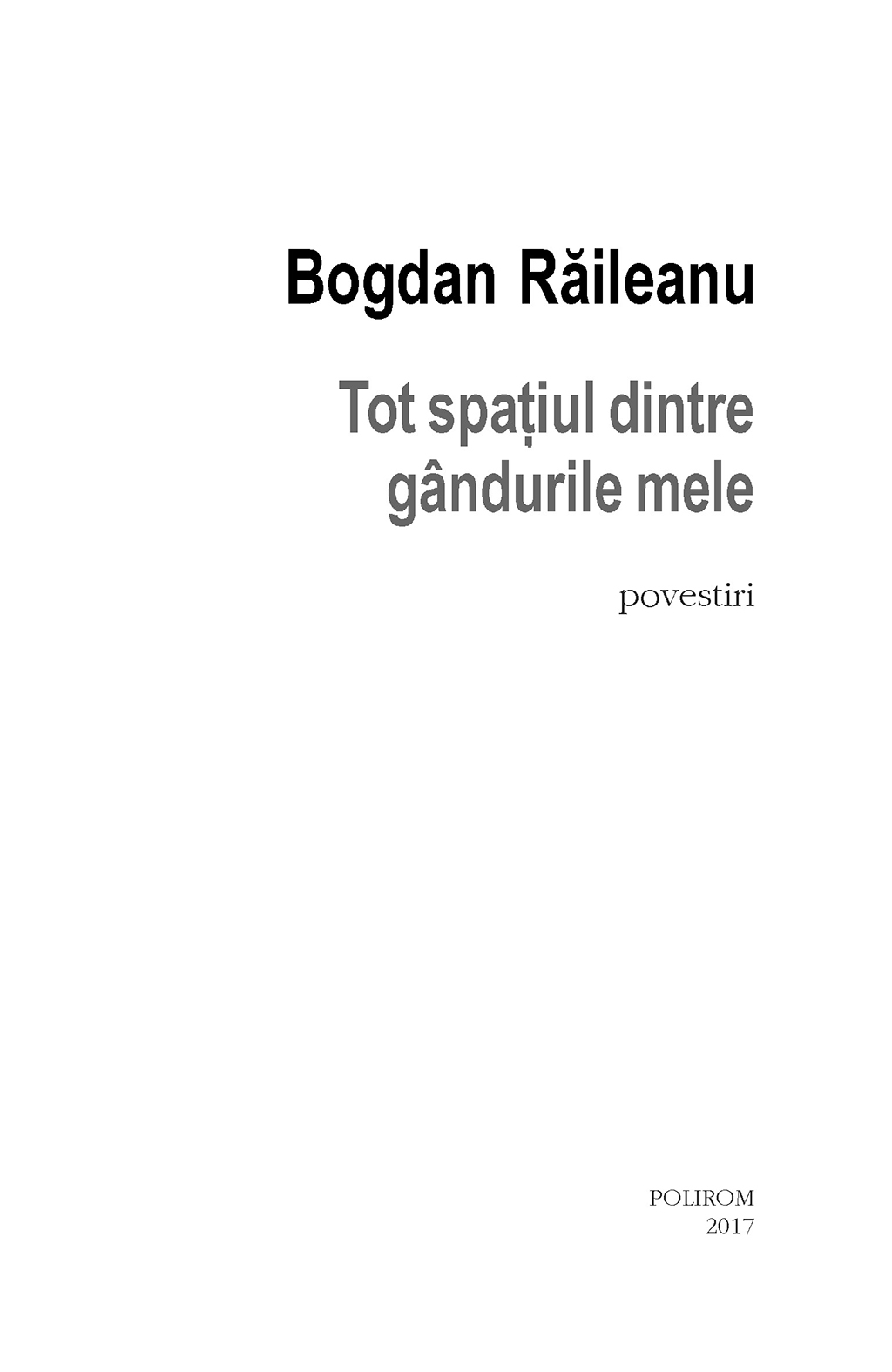 Tot spatiul dintre gandurile mele | Bogdan Raileanu Bogdan 2022