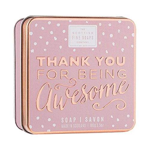 Sapun in cutie metalica - Thank you for being Awesome, 100g | The Scottish Fine Soaps