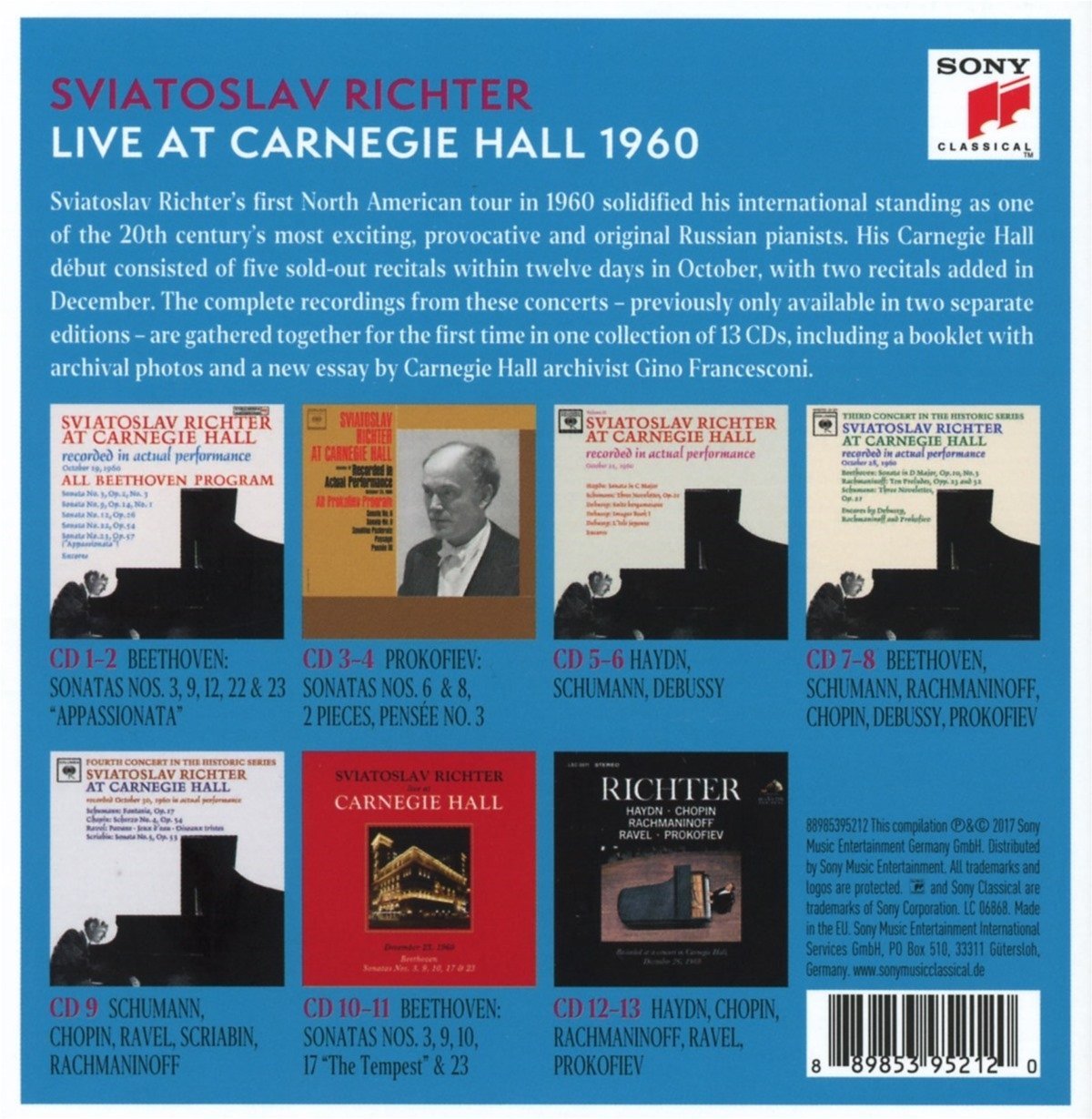 Sviatoslav Richter Live At Carnegie Hall | Sviatoslav Richter - 1 | YEO