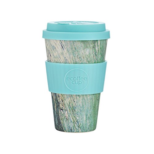 Cana de voiaj - Marmo Verde with Turquoise | Ecoffee Cup