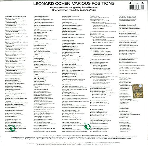 Various Positions - Vinyl | Leonard Cohen - 1 | YEO