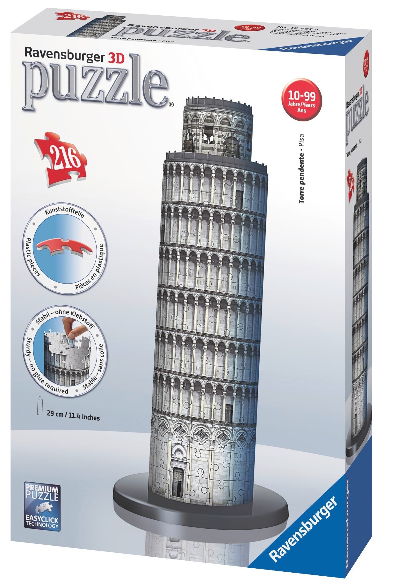 Puzzle 3D Turnul din Pisa - 216 piese | Ravensburger