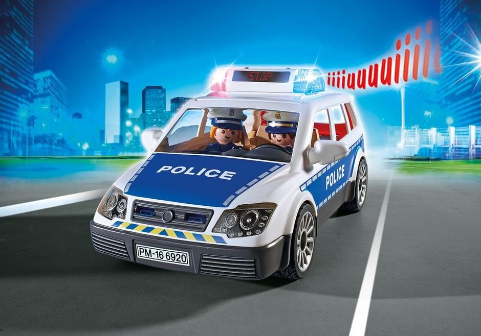 Set jucarii - Masina de Politie cu Lumina si Sunete | Playmobil - 2 | YEO