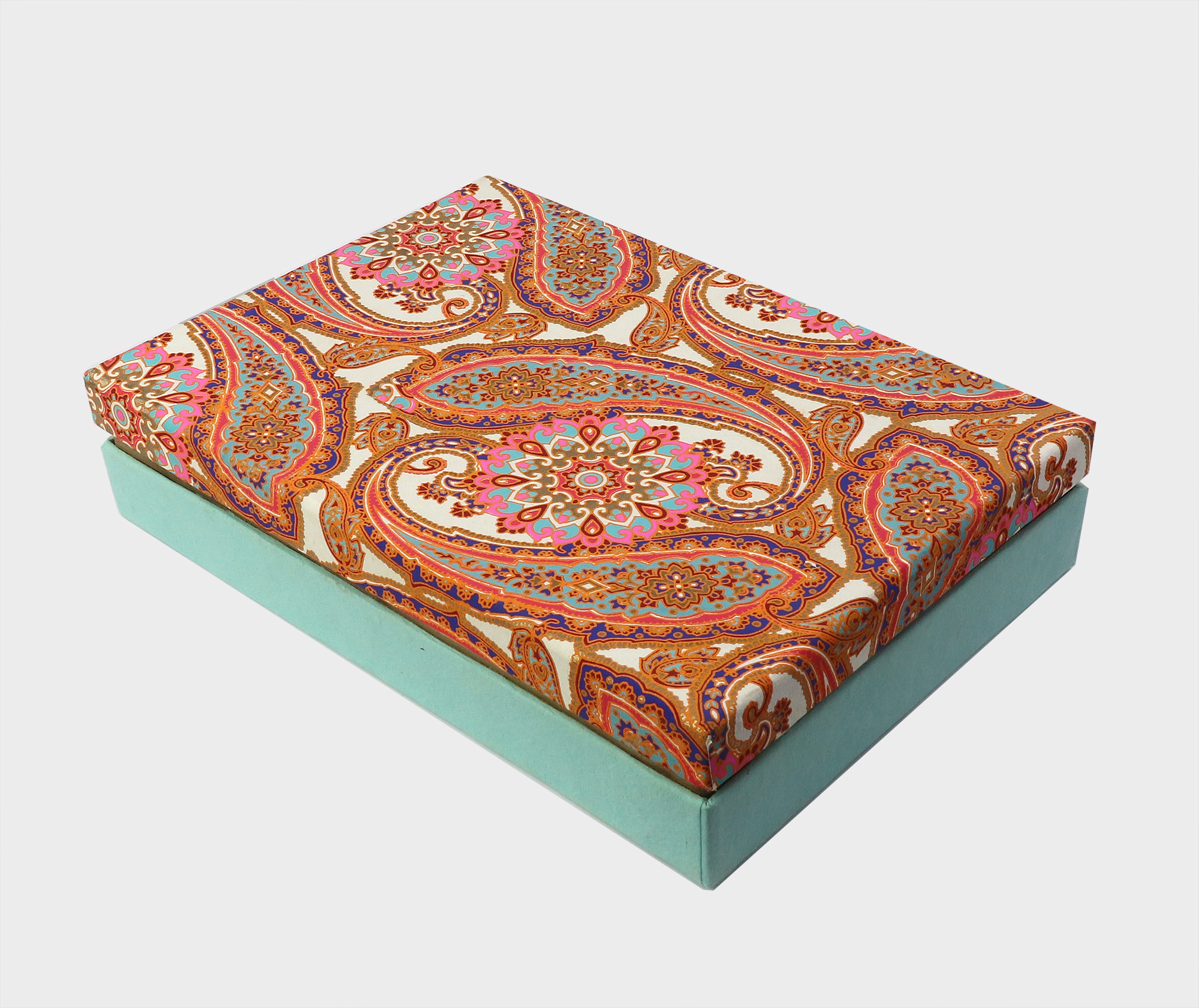 Cutie cadou - Indian Pattern, handmade paper box, 29x21x6cm | Mandiwal Papers