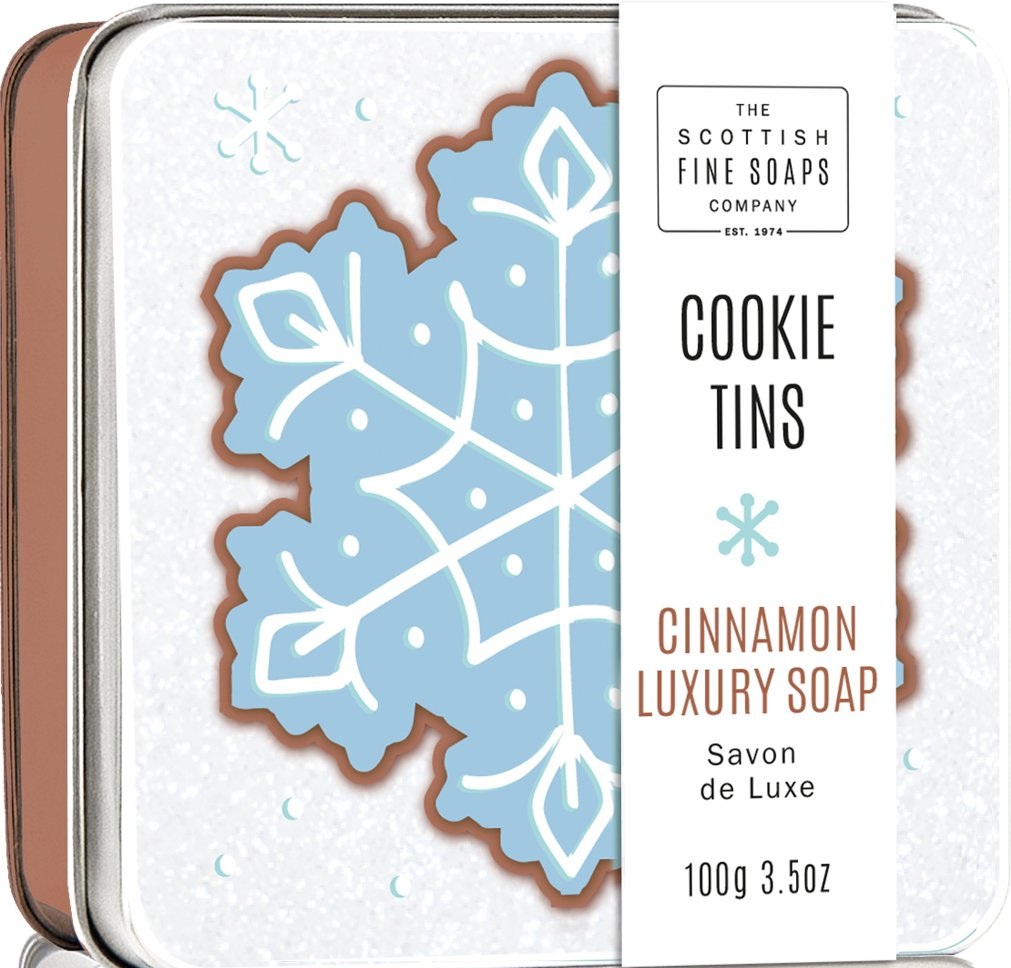 Sapun in cutie metalica - Cinnamon Cookie, 100g | The Scottish Fine Soaps
