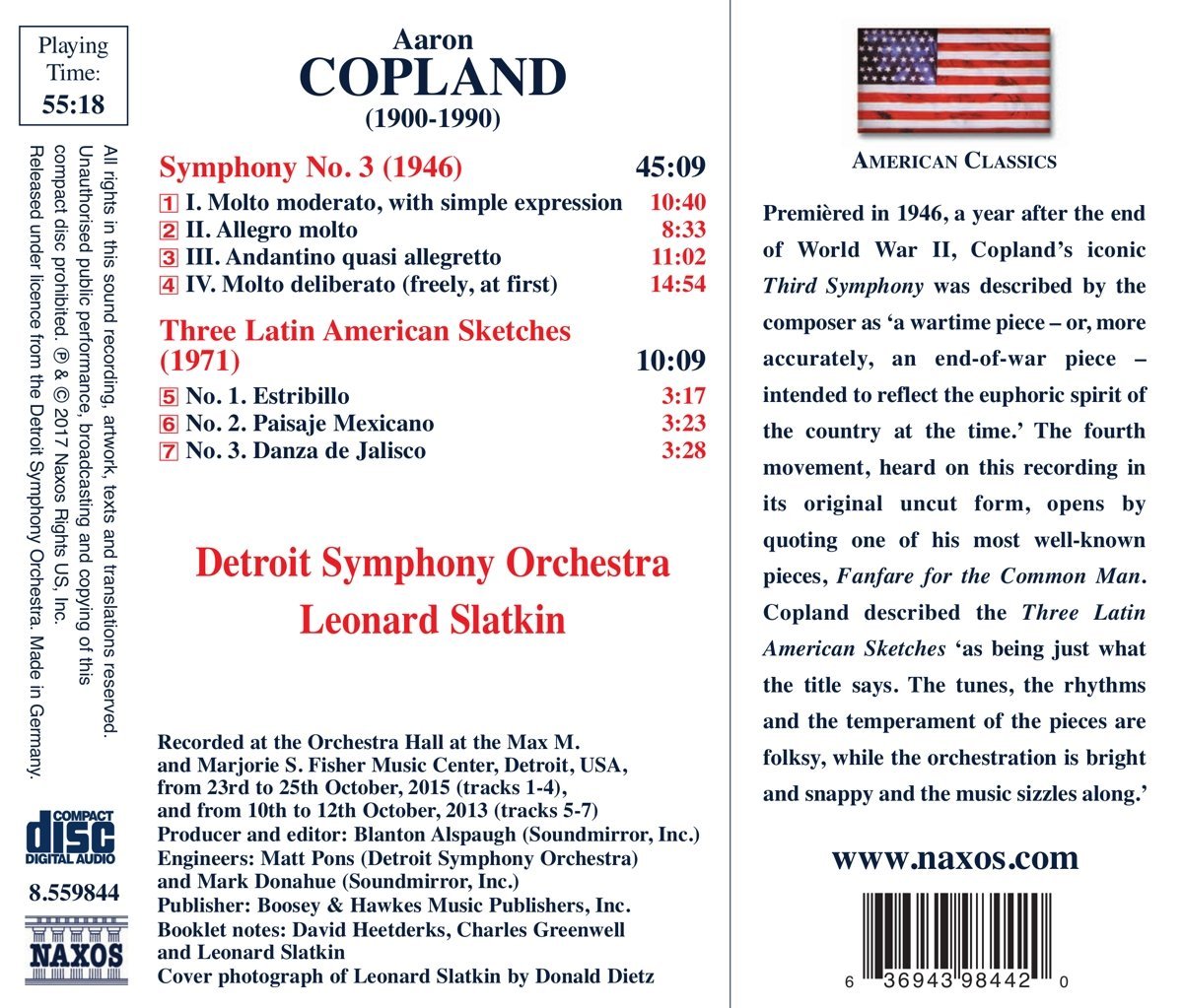 Symphony No. 3, Three Latin American Sketches | Aaron Copland - 1 | YEO