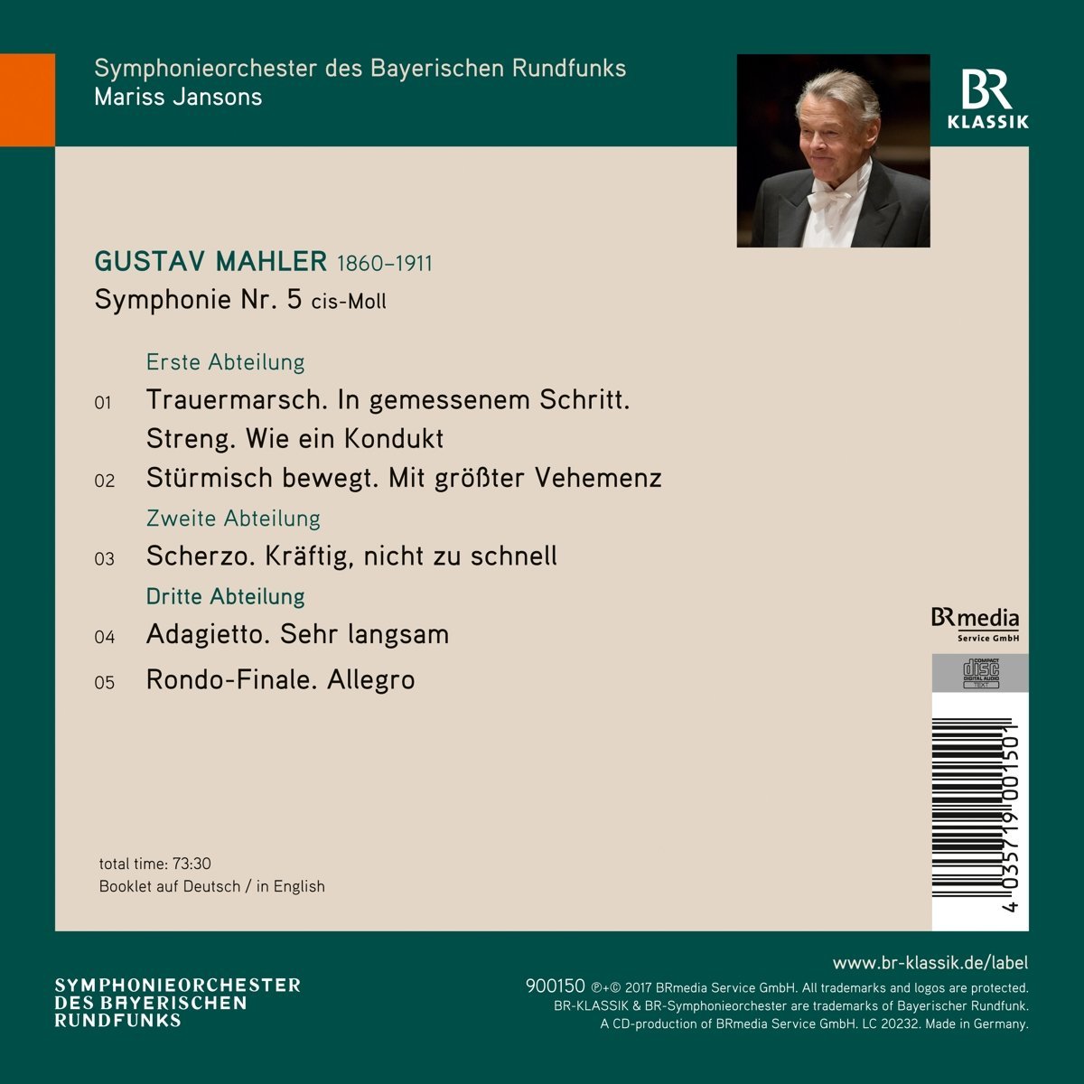 Symphony No. 5 | Symphonieorchester des Bayerischen Rundfunks, Gustav Mahler, Mariss Jansons - 1 | YEO