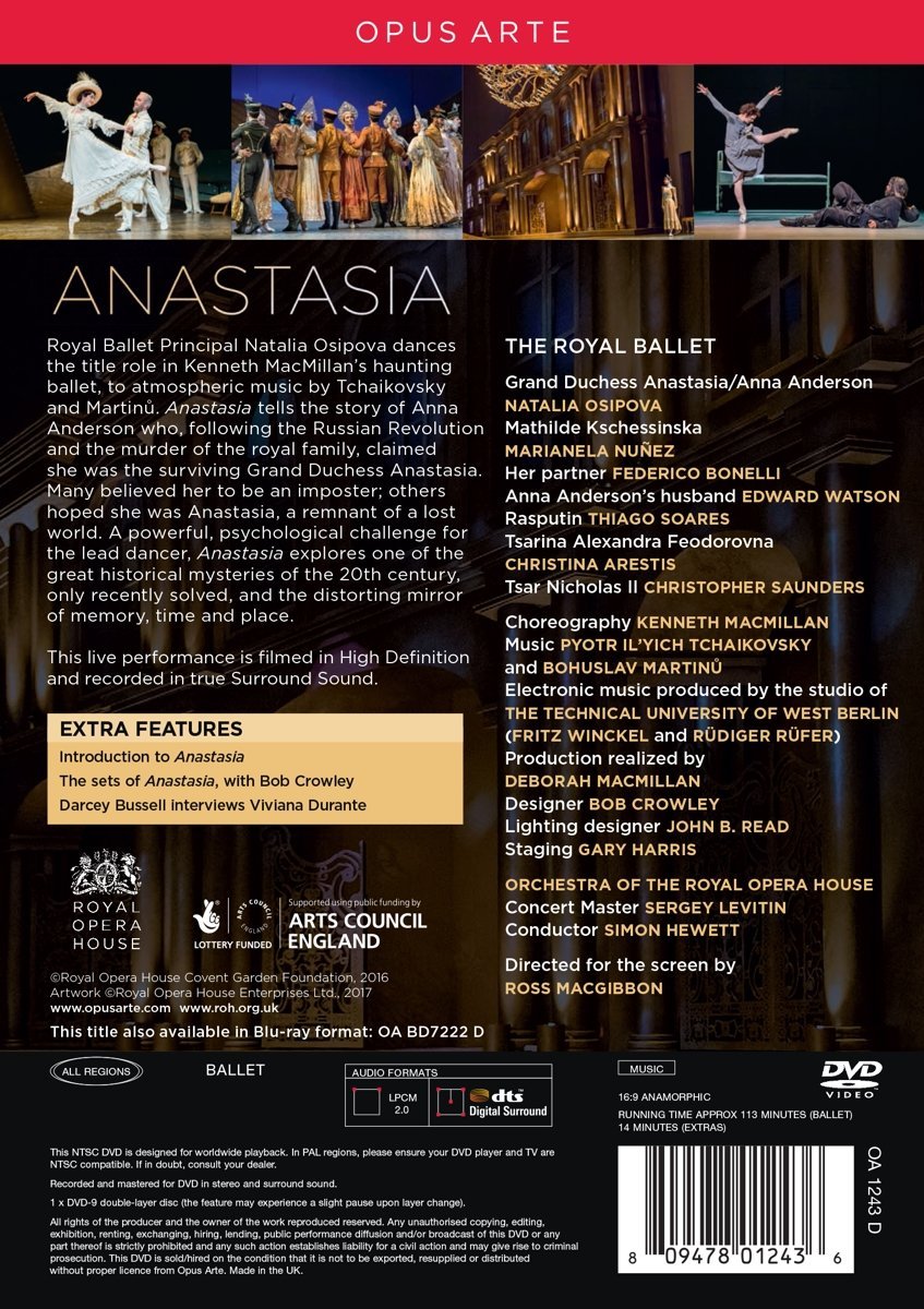 Kenneth Macmillan’s Anastasia – Music by Pyotr Ilyich Tchaikovsky & Bohuslav Martin | Pyotr Ilyich Tchaikovsky, Bohuslav Martinu Anastasia poza noua