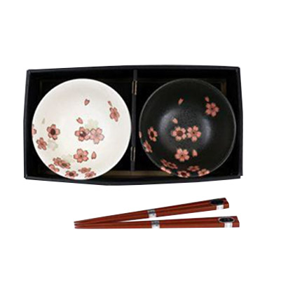 Set 2 boluri si chopsticks - Spring Flowers | Tajimi