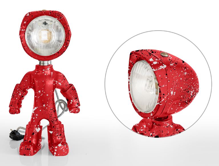 Lampa rosie - The Lampster Artsy Red | The Lampster