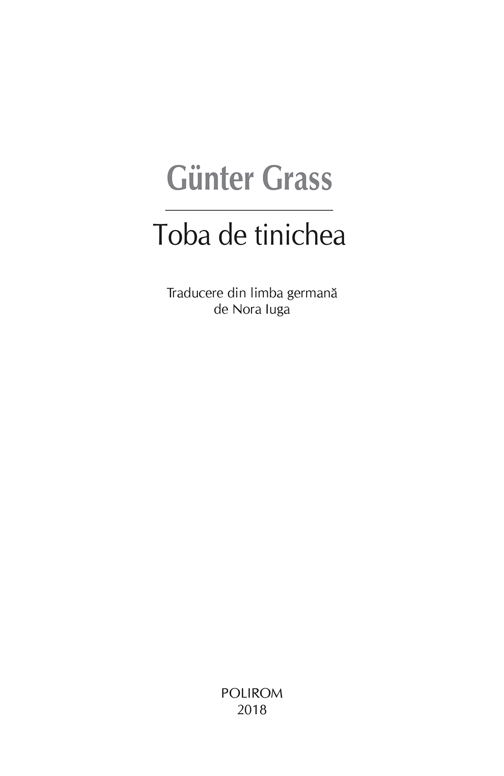 Toba de tinichea | Gunter Grass - 5 | YEO