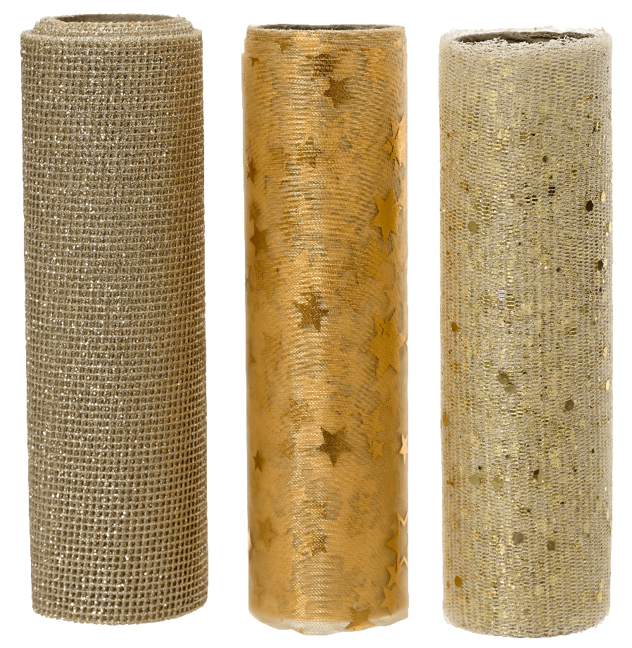 Material decorativ - Deco Fabric Polyester - Champagne - mai multe modele - pret pe bucata | Kaemingk