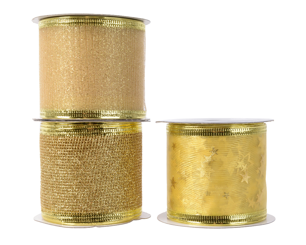 Panglica - Polyester - Glitter and Foil - Light Gold | Kaemingk