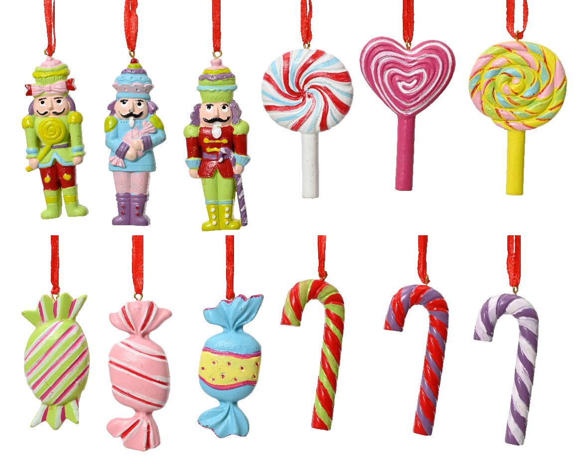 Ornament brad - Figure Polyresin Candy - mai multe modele - pret pe bucata | Kaemingk