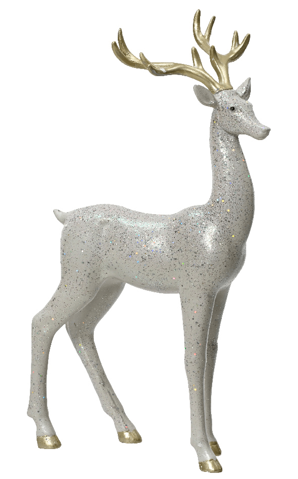 Figurina decorativa - Deer Polyresin - Silver