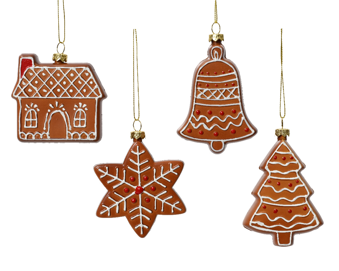 Ornament brad - Figure Shatterproof - Gingerbread - mai multe modele - pret pe bucata | Kaemingk