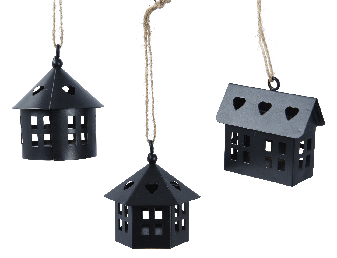 Ornament brad - Iron House Black - mai multe modele - pret pe bucata | Kaemingk