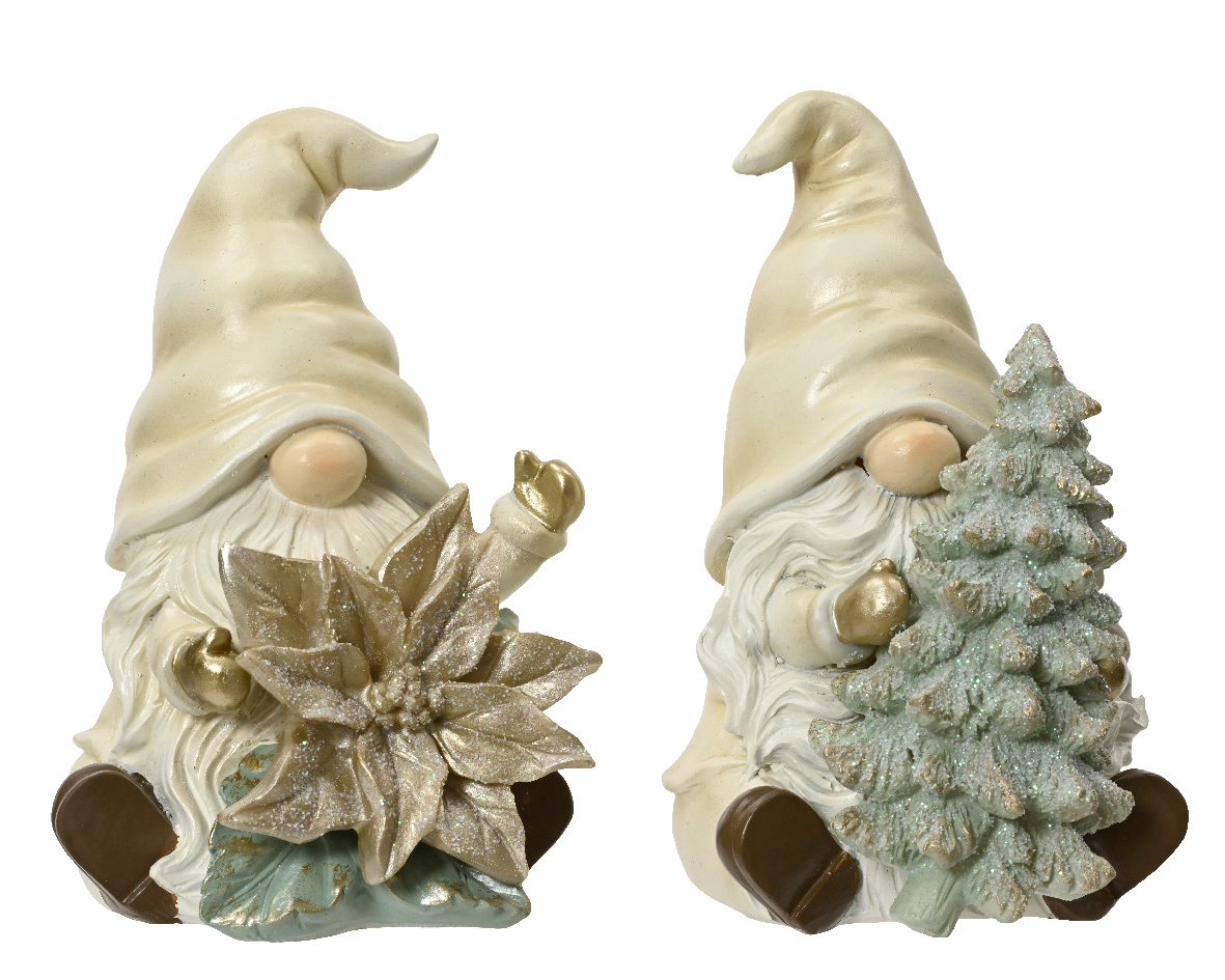 Figurina decorativa - Polyresin Gnome White - doua modele - pret pe bucata | Kaemingk