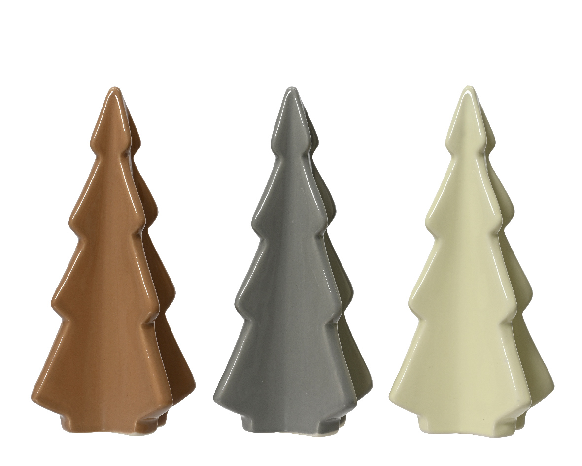 Brad decorativ - Porcelain Christmas Big Tree Standing - mai multe culori - pret pe bucata | Kaemingk