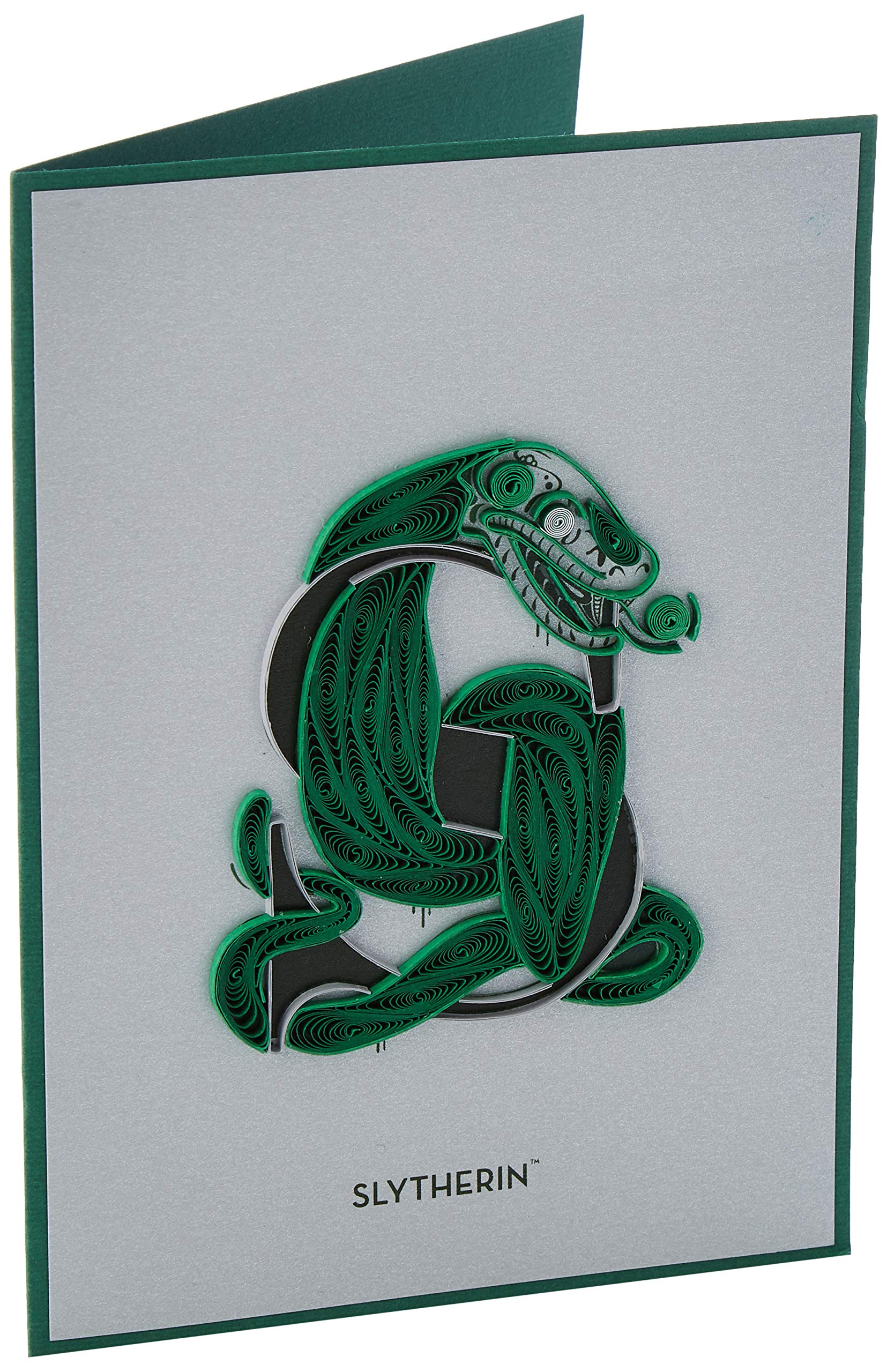 Felicitare Harry Potter cu blazonul Slytherin | Insight Editions