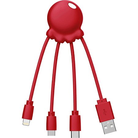 Adaptor portabil - Octopus - Red Recycled Plastic | Xoopar - 2 | YEO