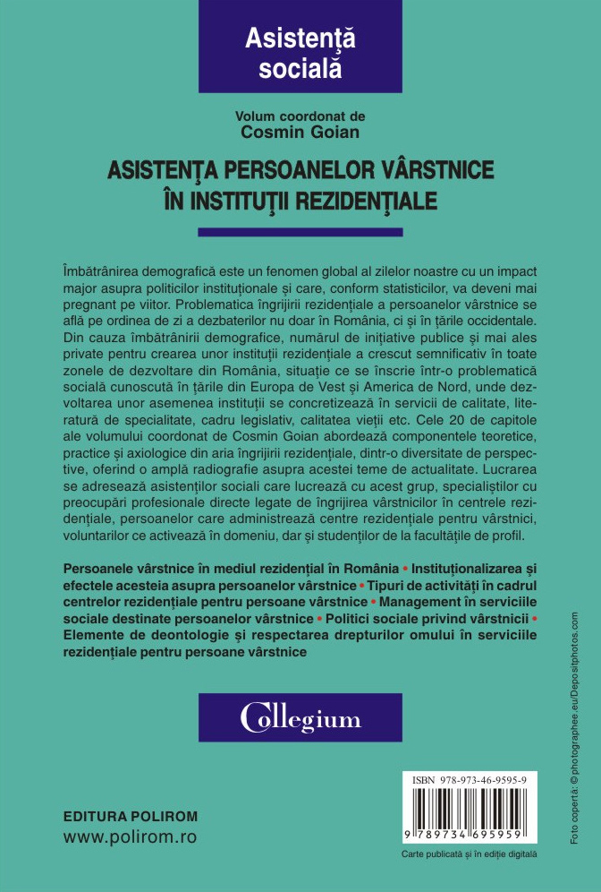 Asistenta persoanelor varstnice in institutii rezidentiale | Cosmin Goian