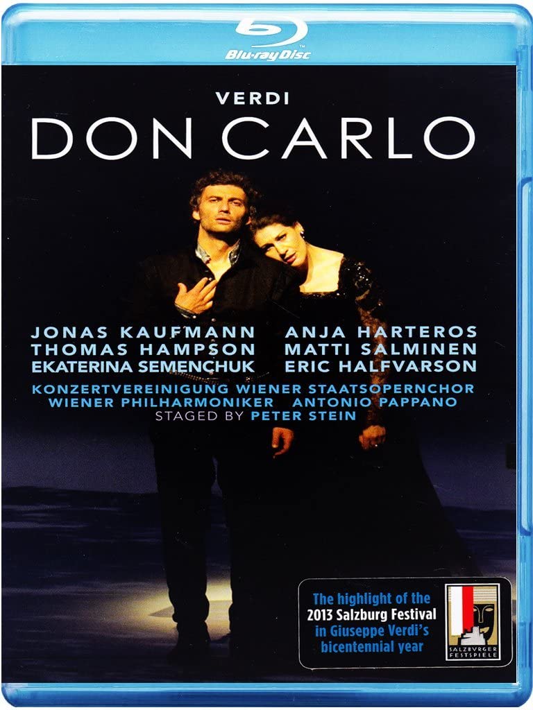 Verdi: Don Carlo – Salzburg Festival (Blu-Ray Disc) | Jonas Kaufmann, Anja Harteros, Antonion Pappano, Wiener Philharmoniker (Blu-Ray poza noua
