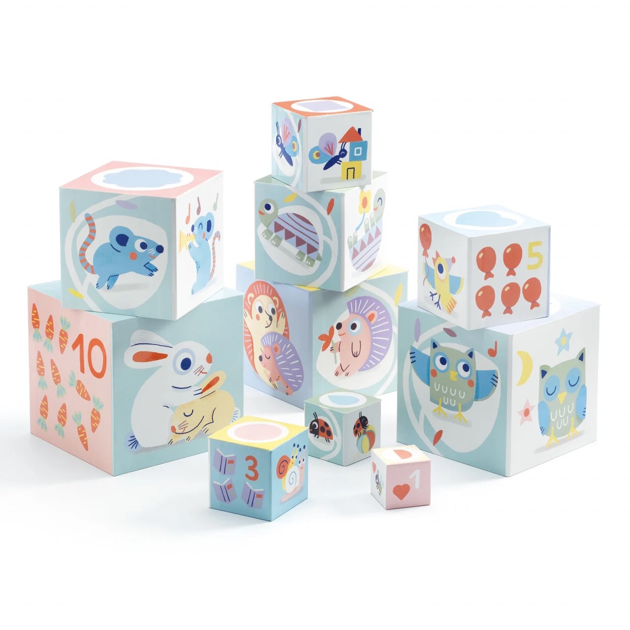 Set 10 cuburi - Turn de construit - BabyBloki | Djeco