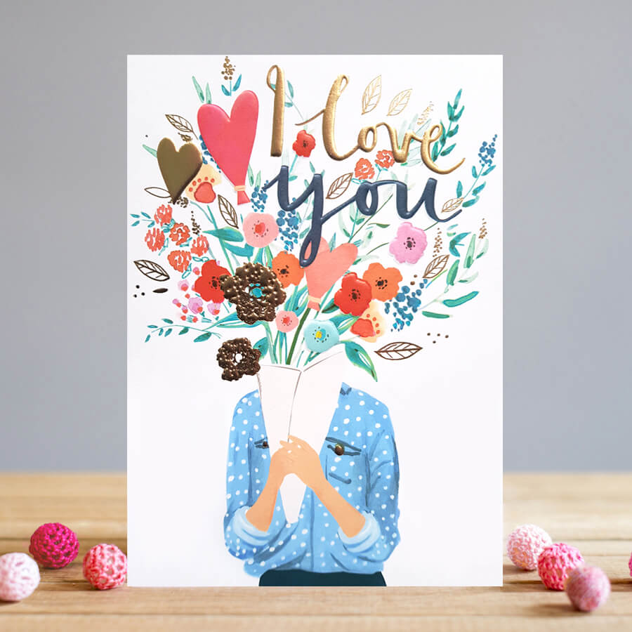 Felicitare - I Love You Flowers | Louise Tiler Designs