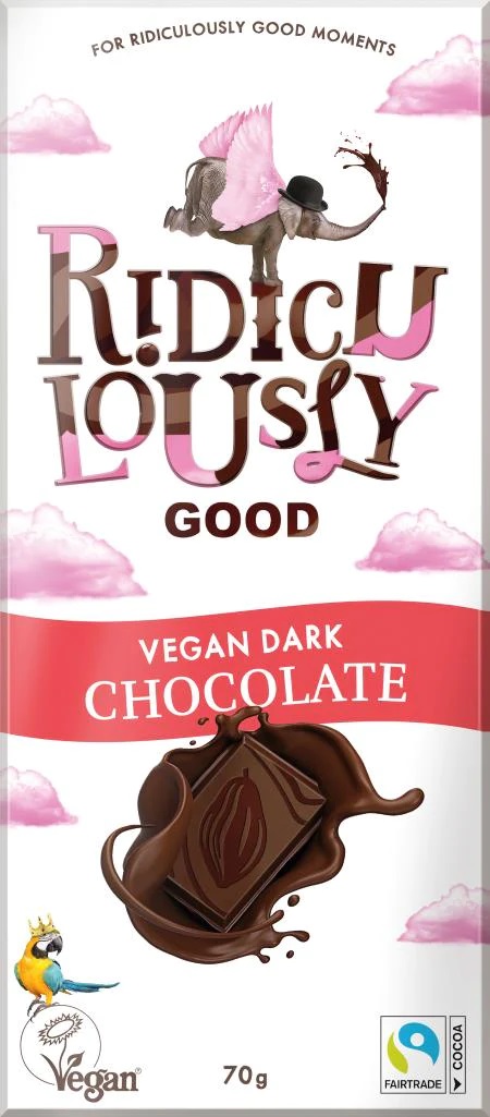 Tableta ciocolata neagra - 70 g | Ridiculously Good