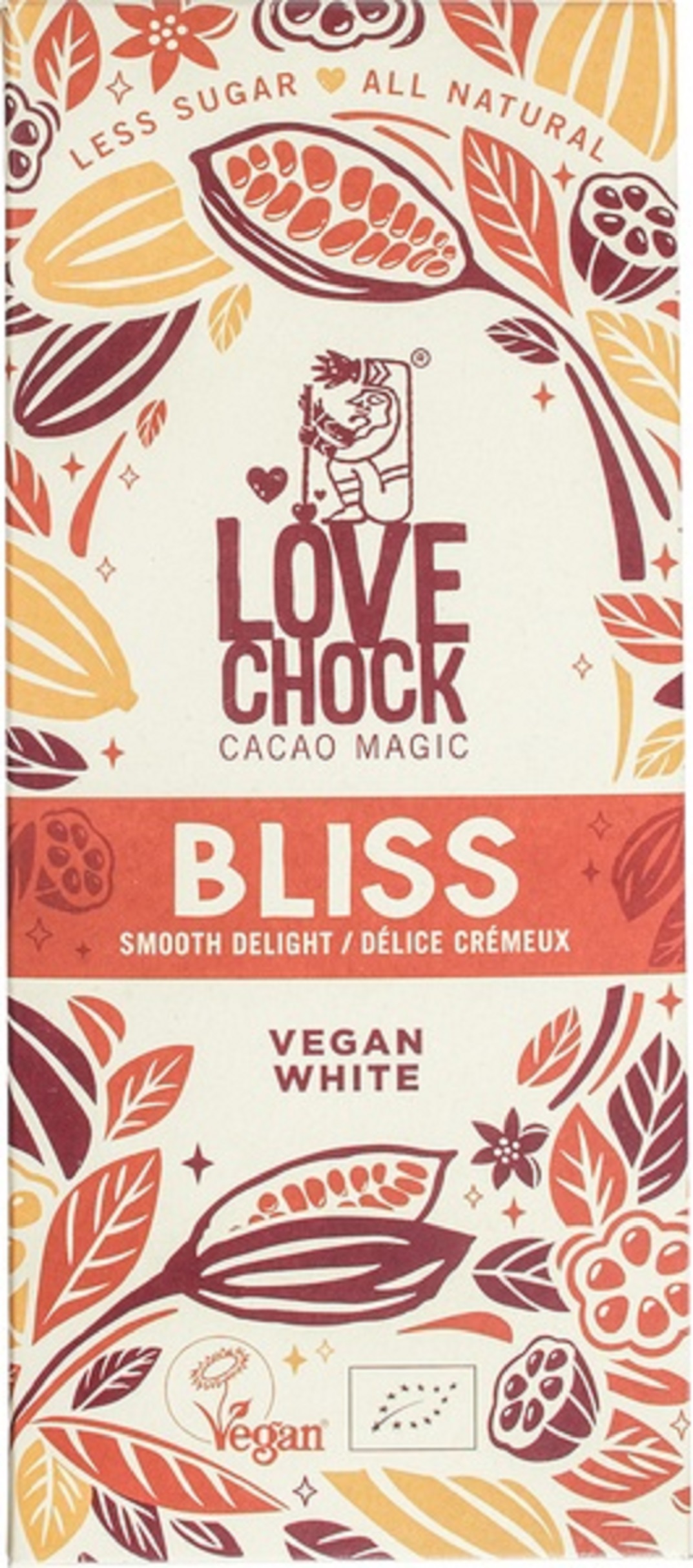 Tableta de ciocolata alba cu inulina si bautura de orez | Lovechock