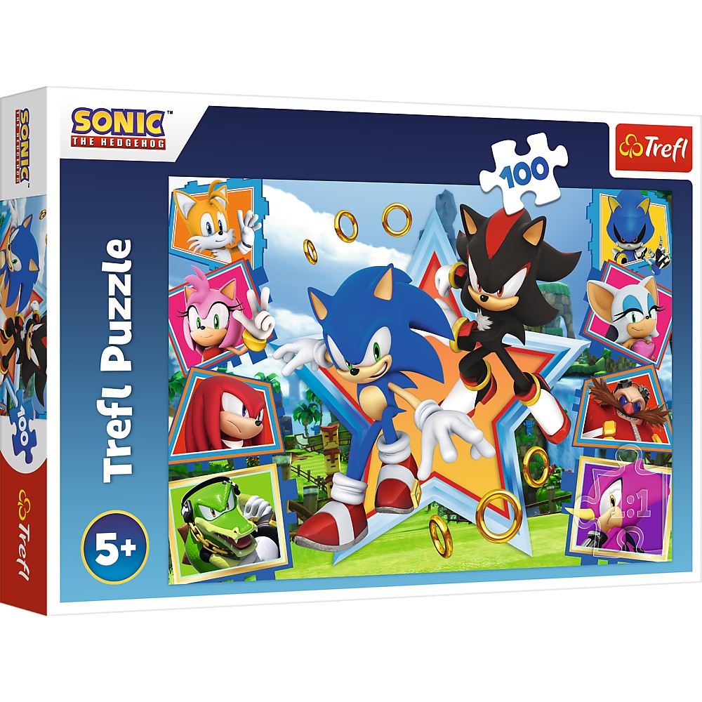 Puzzle 100 piese - Minunata lume a lui Sonic | Trefl