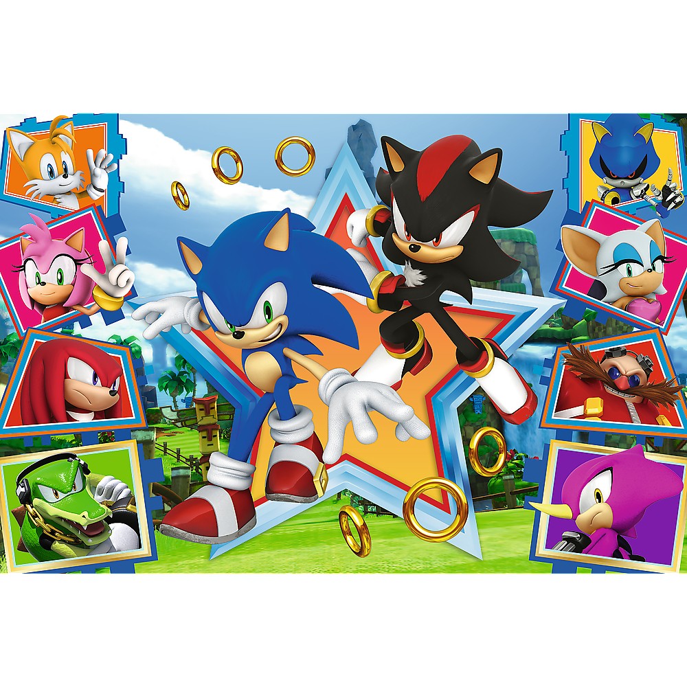 Puzzle 100 piese - Minunata lume a lui Sonic | Trefl