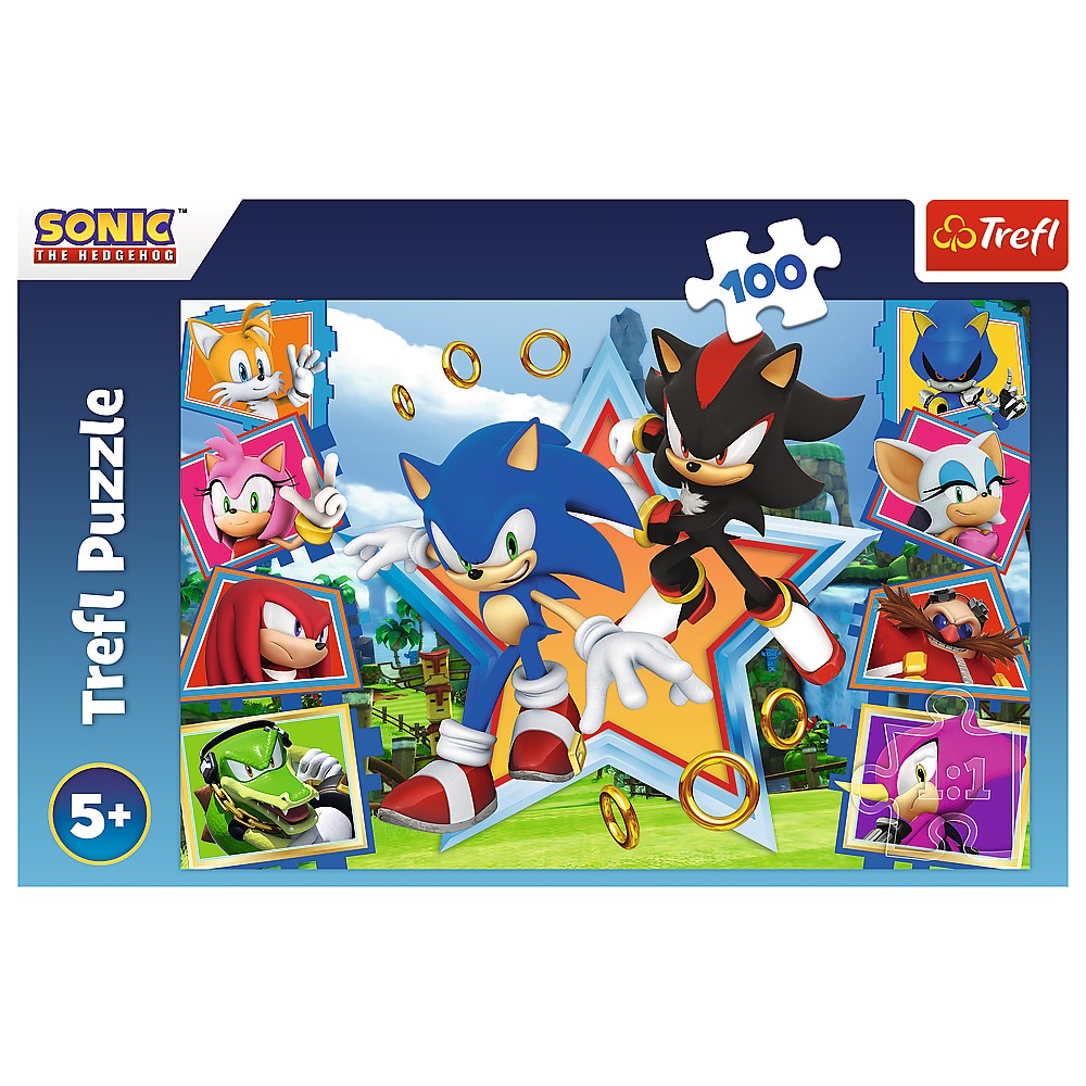Puzzle 100 piese - Minunata lume a lui Sonic | Trefl - 1