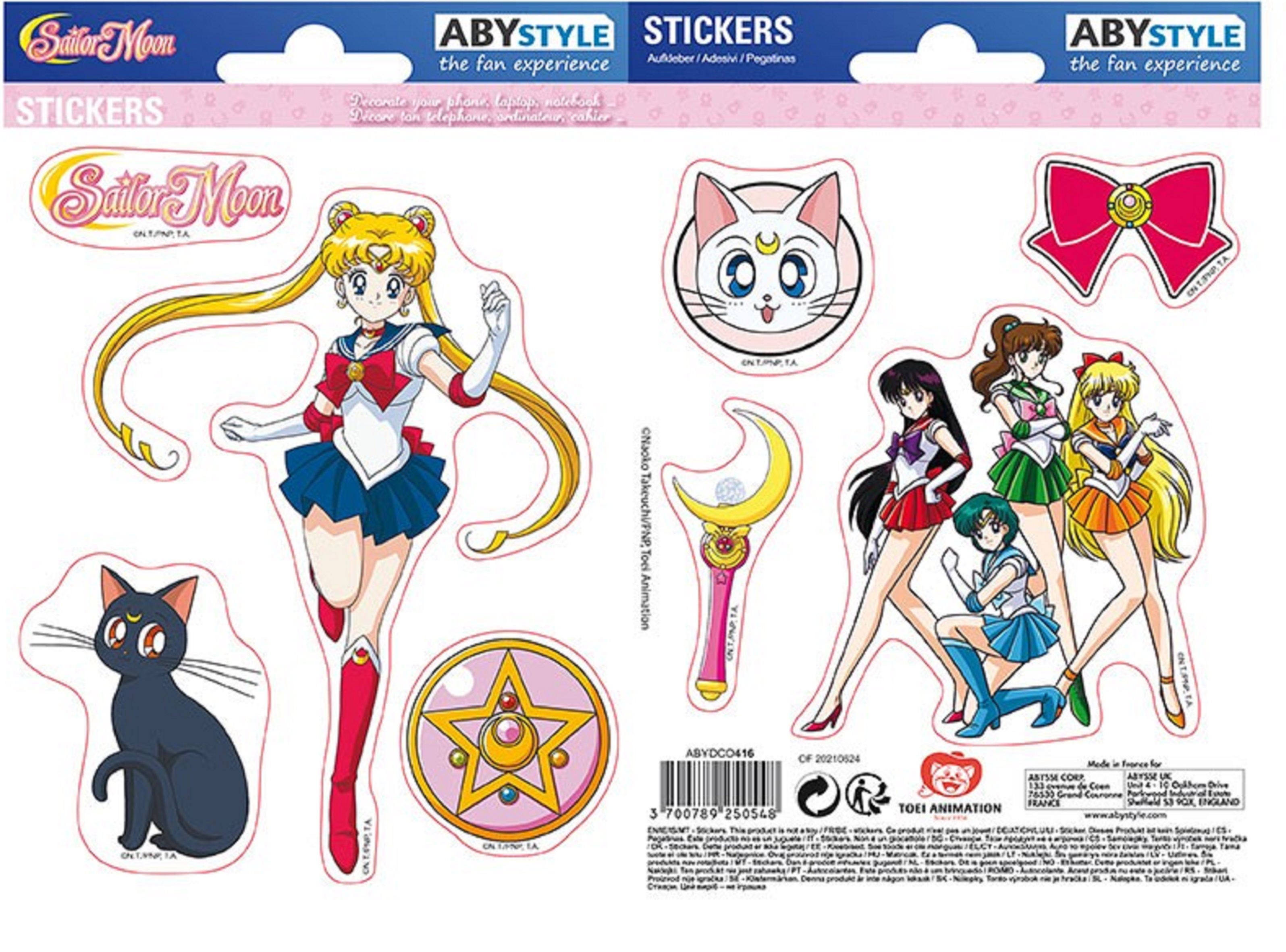 Set stickere - Sailor Moon
