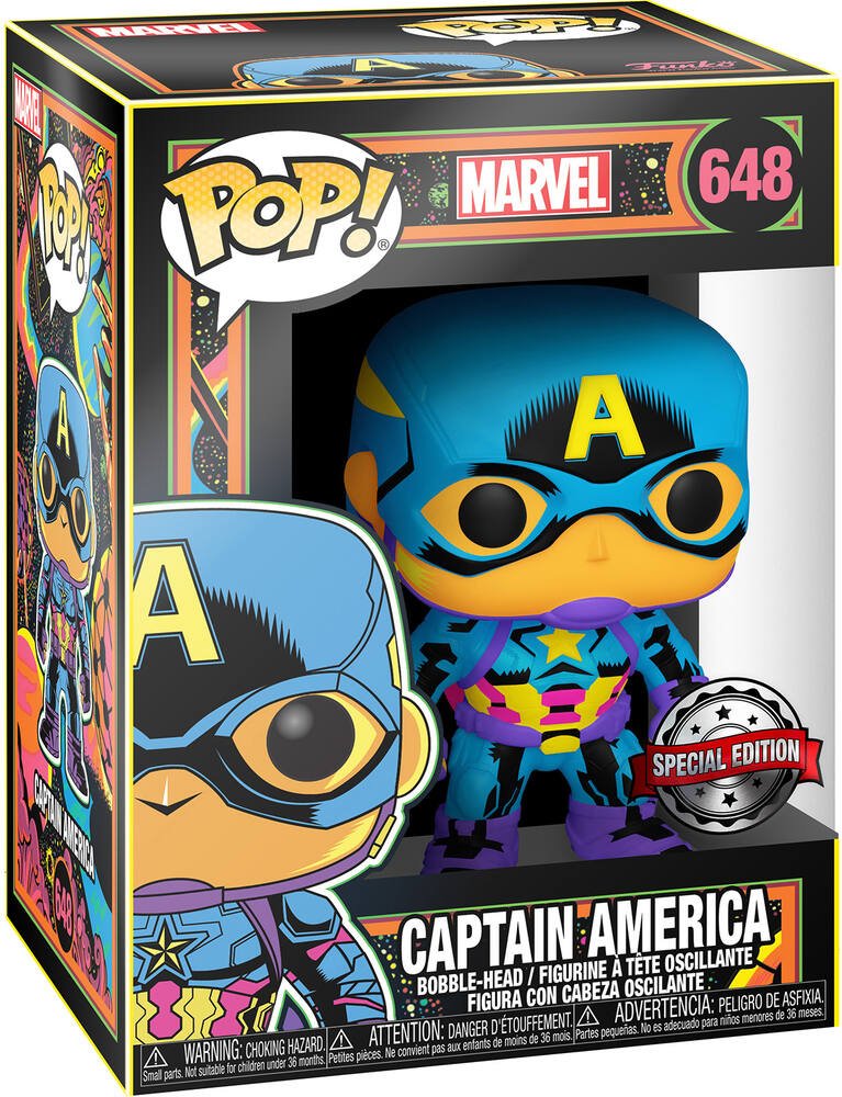 Figurina - Black Light - Marvel - Captain America