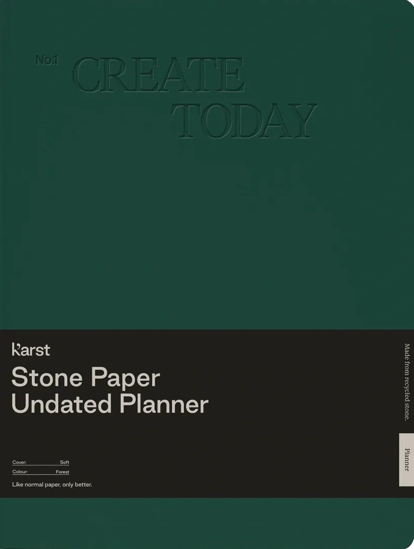 Agenda B5 - Stone Paper - Undated Planner, Softcover - Forest
