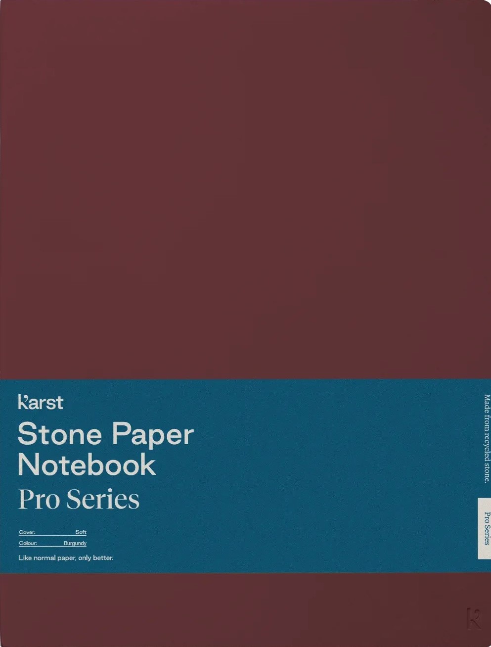 Carnet B5 - Stone Paper Pro Series - Softcover, Lined - Burgundy | Karst - 4 | YEO